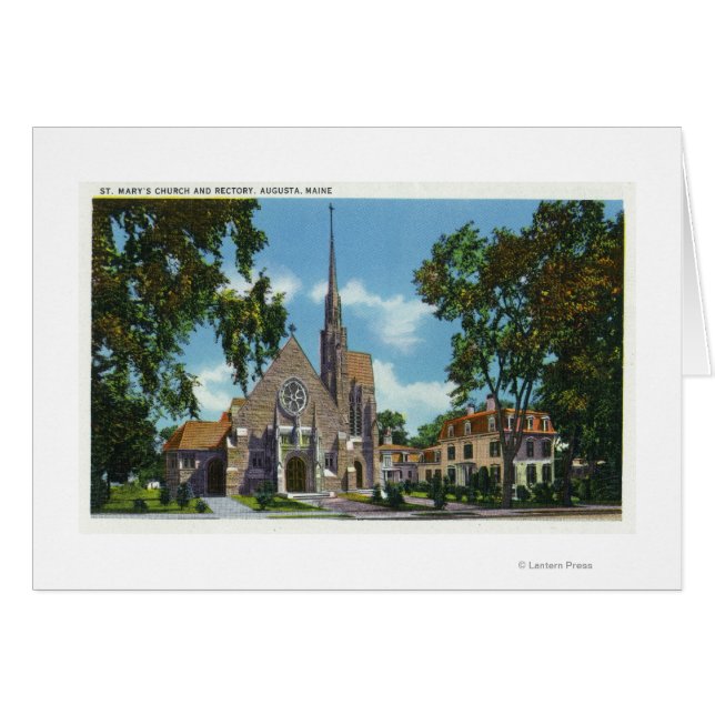 Vue extérieure de l'église St. Mary's et du rectoi (Devant horizontal)