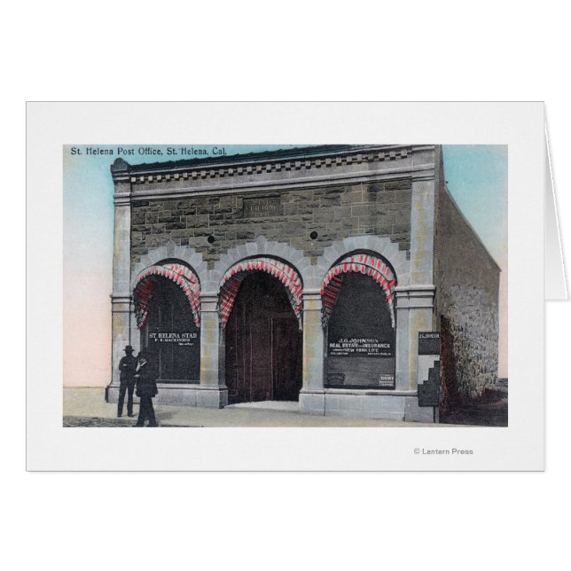 Vue extérieure du bureau de poste de Sainte-Hélène (Devant horizontal)