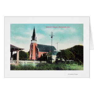 Vue extérieure d'une église catholique