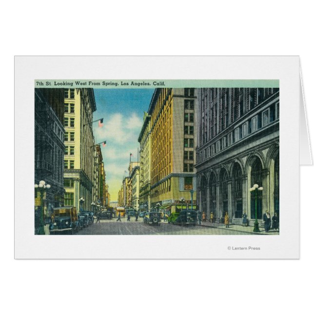 Vue ouest de la 7e rue de Spring Street (Devant horizontal)