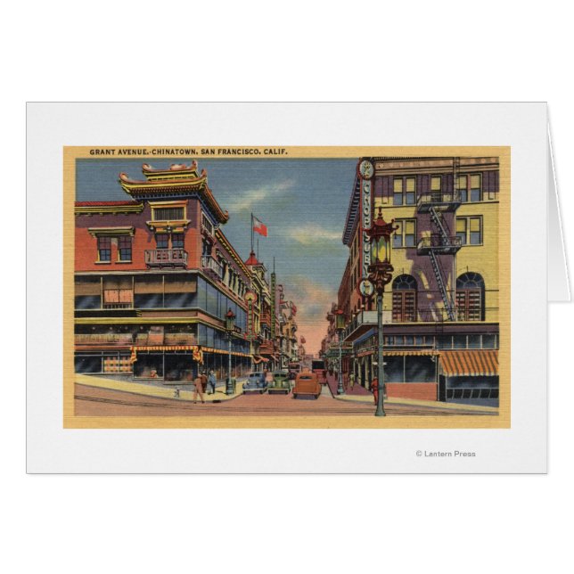Vue sur Grant Avenue, Chinatown (Devant horizontal)