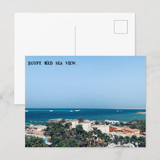 Vue sur la mer Rouge égyptienne. Invitation carte 