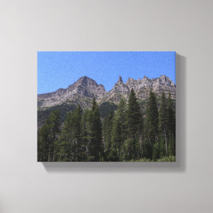 Vue sur la montagne Lac Kootenai toile étirée Impr