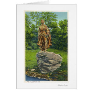 Vue sur la statue du pèlerin