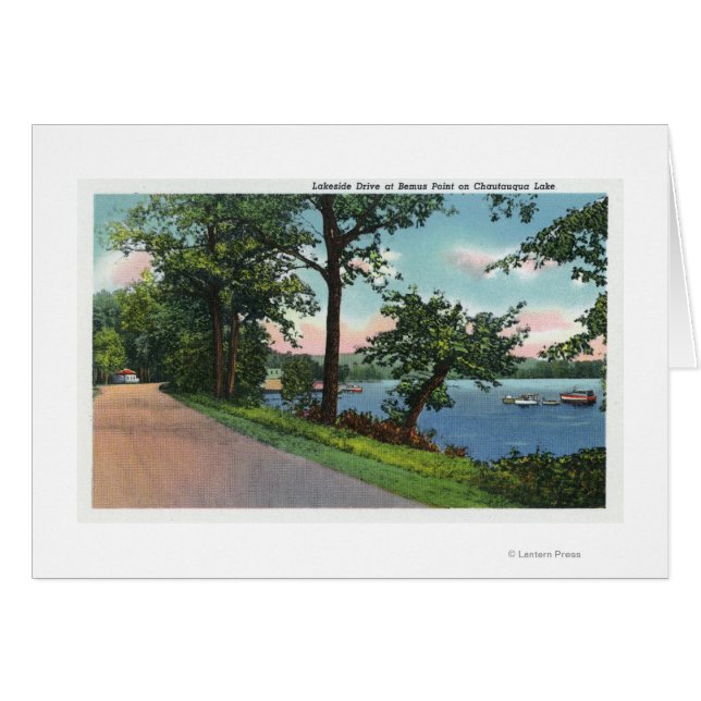 Vue sur Lakeside Drive le long du lac Chautauqua (Devant horizontal)