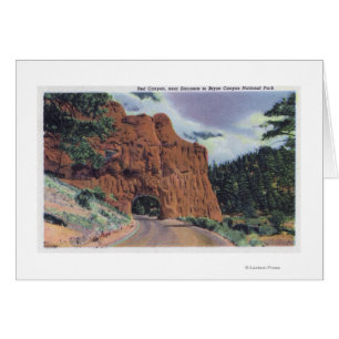 Vue sur le canyon rouge, près de l'entrée du parc