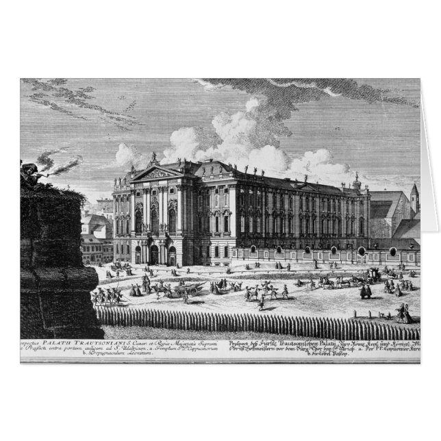 Vue sur le Palais Trautson construit pour le comte (Devant horizontal)