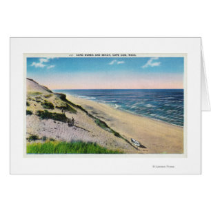 Vue sur les dunes de sable et la plage