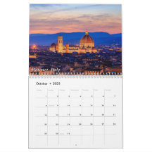 Vues du calendrier Italie, France et Californie