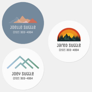 Vues sur la montagne Sticker Nom Étiquettes