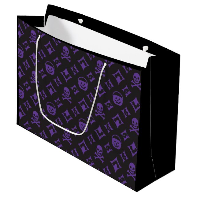 Vuitton Skulls ! Sacs de mode violet Halloween (Devant Angle)