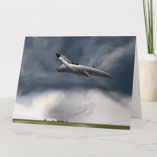 Vulcan Bomber Greetings Card (Front)