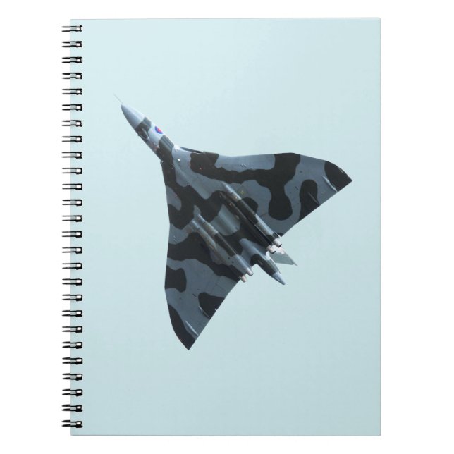 Vulcan bomber in flight notebook (Front)