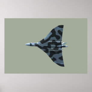 Vulcan bomber in flight poster