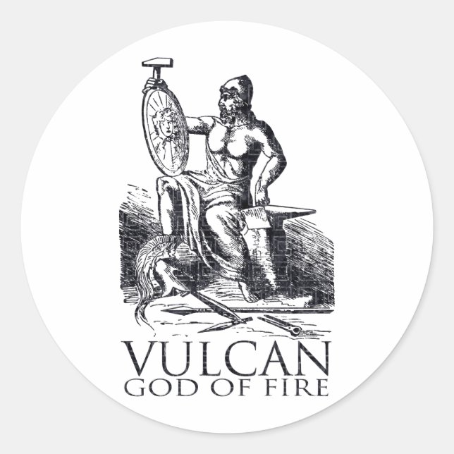 Vulcan Classic Round Sticker (Front)