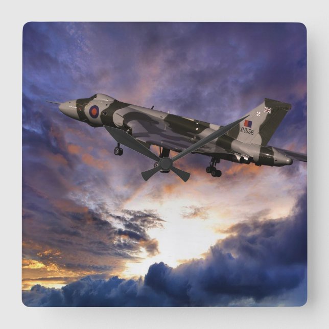 Vulcan Take Off Square Wall Clock (Front)