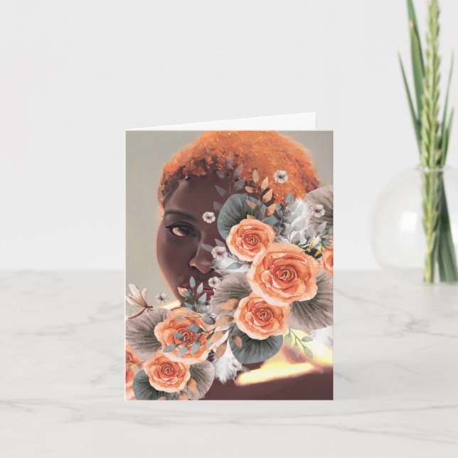VulnerABLE Africaine Américaine Femme Blank Carte  (Devant)