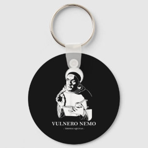 Vulnero Nemo Catholic Saint Thomas Aquinas Quote  Keychain