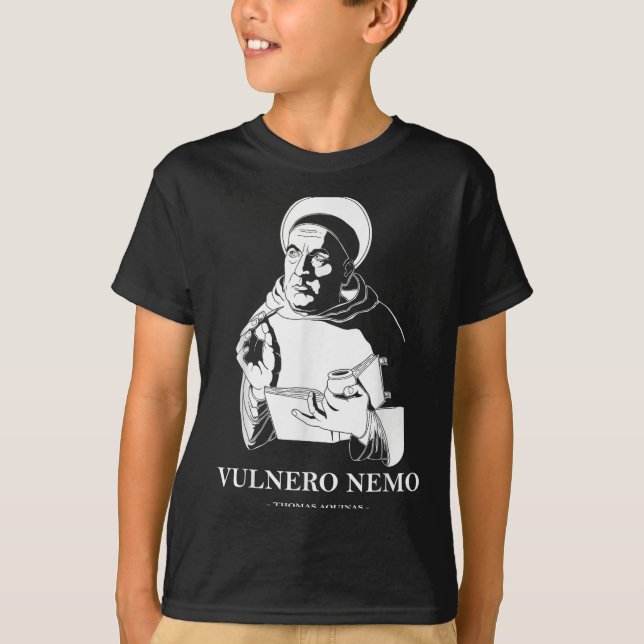 Vulnero Nemo Catholic Saint Thomas Aquinas Quote  T-Shirt (Front)