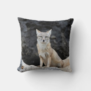 Vulpes corsac throw pillow