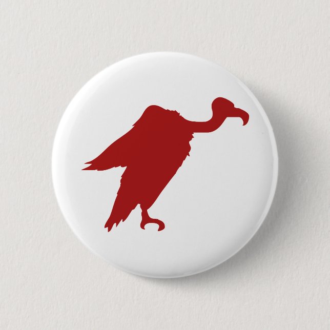 Vulture Silhouette 2 Inch Round Button (Front)