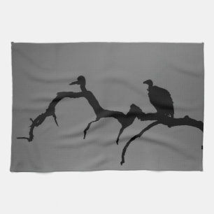 Vulture Silhouette Kitchen Towel