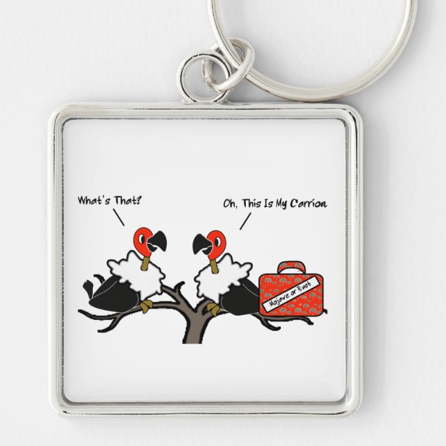 Vultures Carrion Carry-on Luggage Cartoon Keychain (Front)