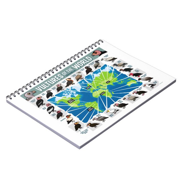 Vultures of the World Map Notebook (Left Side)