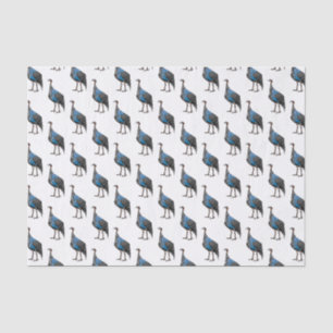 Vulturine guineafowl bird cartoon illustration tissue paper