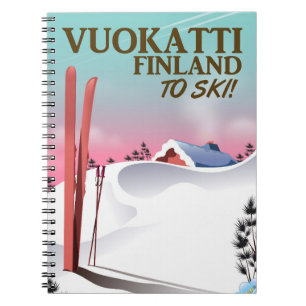 Vuokatti Finland ski poster Notebook