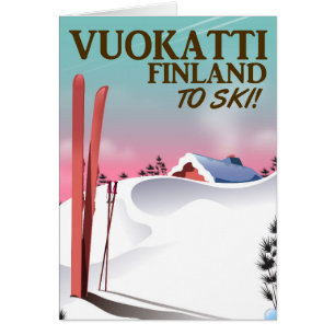 Vuokatti Finlande affiche ski