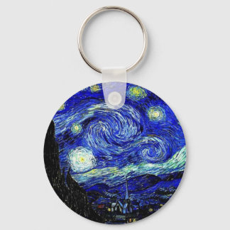 vVan Gogh Starry Night Fine Art Keychain