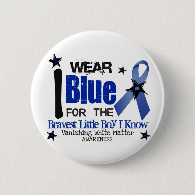 VWM Awareness Bravest Boy I know 2 Inch Round Button (Front)