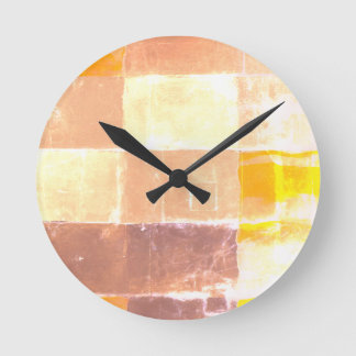 Vwndretti Yellow Soft Colours Round Clock