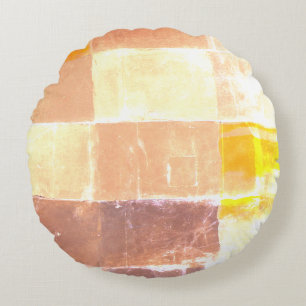 Vwndretti Yellow Soft Colours Round Pillow