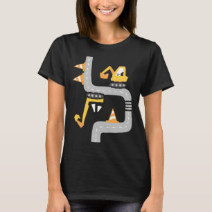 VXLS Construction Truck Excavator Concrete Mixer D T-Shirt