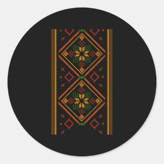 Vyshyvanka Ukrainian Embroidery Embroidered Pro Uk Classic Round Sticker