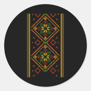 Vyshyvanka Ukrainian Embroidery Embroidered Pro Uk Classic Round Sticker