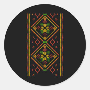 Vyshyvanka Ukrainian Embroidery Embroidered Pro Uk Classic Round Sticker