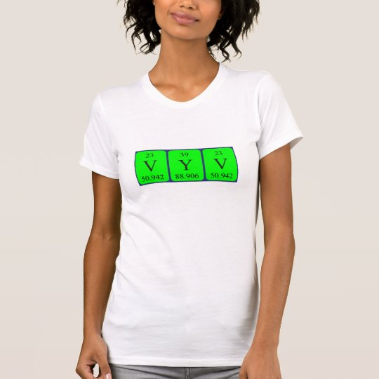 Vyv periodic table name shirt