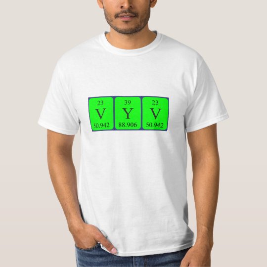 Vyv periodic table name shirt