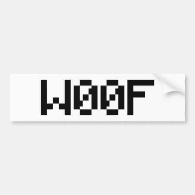 W00F [Leetspeak Animal Sounds] Bumper Sticker (Front)