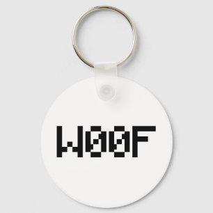 W00F [Leetspeak Animal Sounds] Keychain