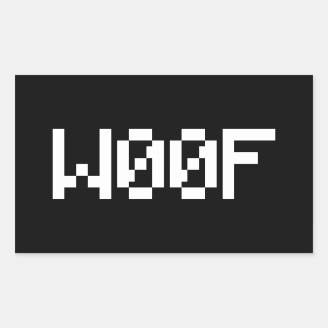 W00F [Leetspeak Animal Sounds] Sticker (Front)