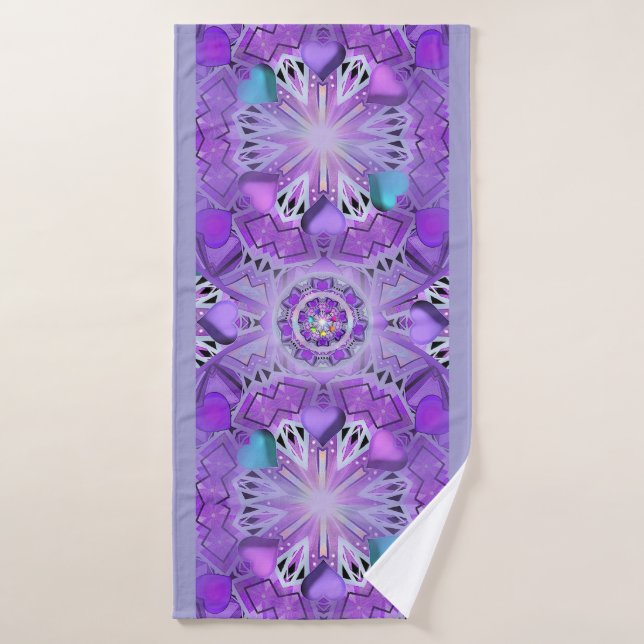 W2 pourpre (Serviette de bain)