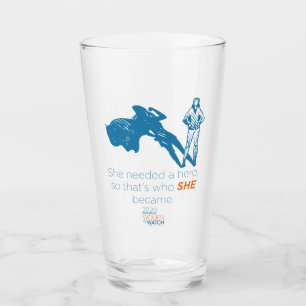 W2W Tall Glass Cup - She Needed a Hero