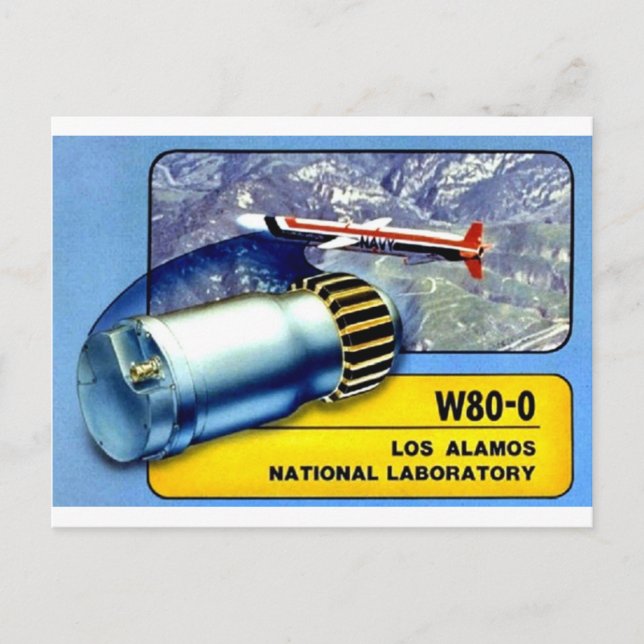 W80 Warhead Gear -- One of the Best Warheads Ever! Postcard (Front)