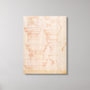W.18v Study of column capitals Canvas Print