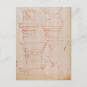 W.18v Study of column capitals Postcard