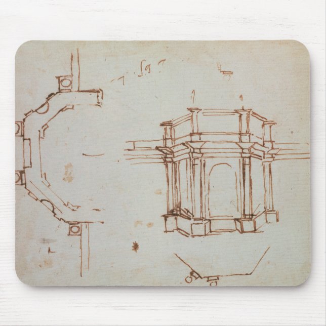 W.24r Architectural sketch Mouse Pad (Front)